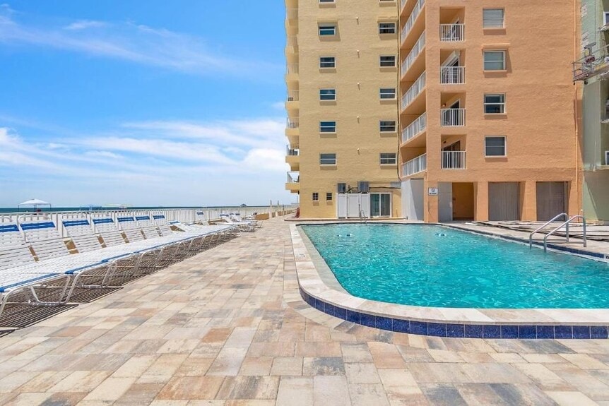 Resort pool and lounge area